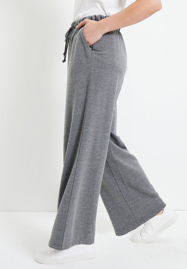 French Terry Wide-Leg Pant image number 2