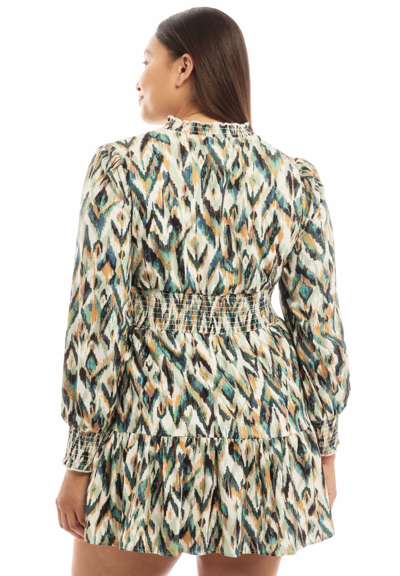 Smocked Georgette Tunic image number 1