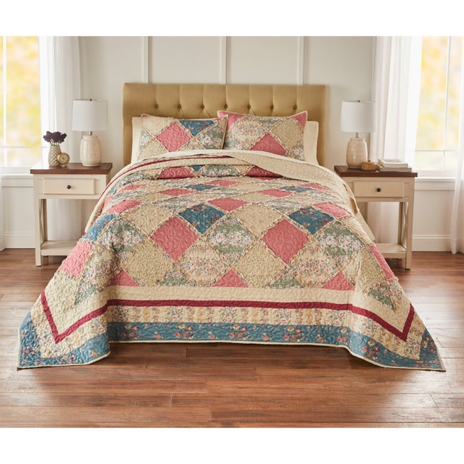 Patchwork Ruffle Bedspread image number 0