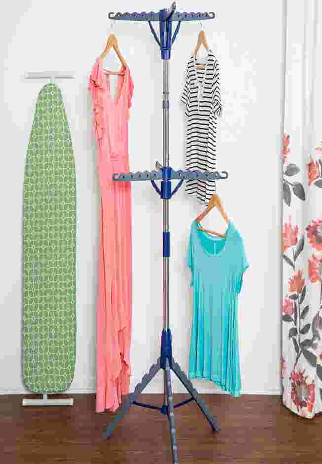 2-Tier Collapsible Tripod Drying Rack image number 0