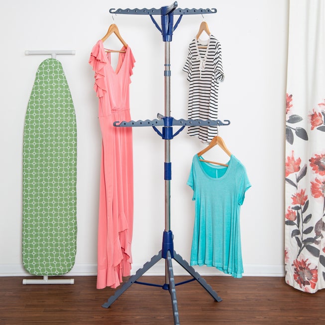 2-Tier Collapsible Tripod Drying Rack image number 0