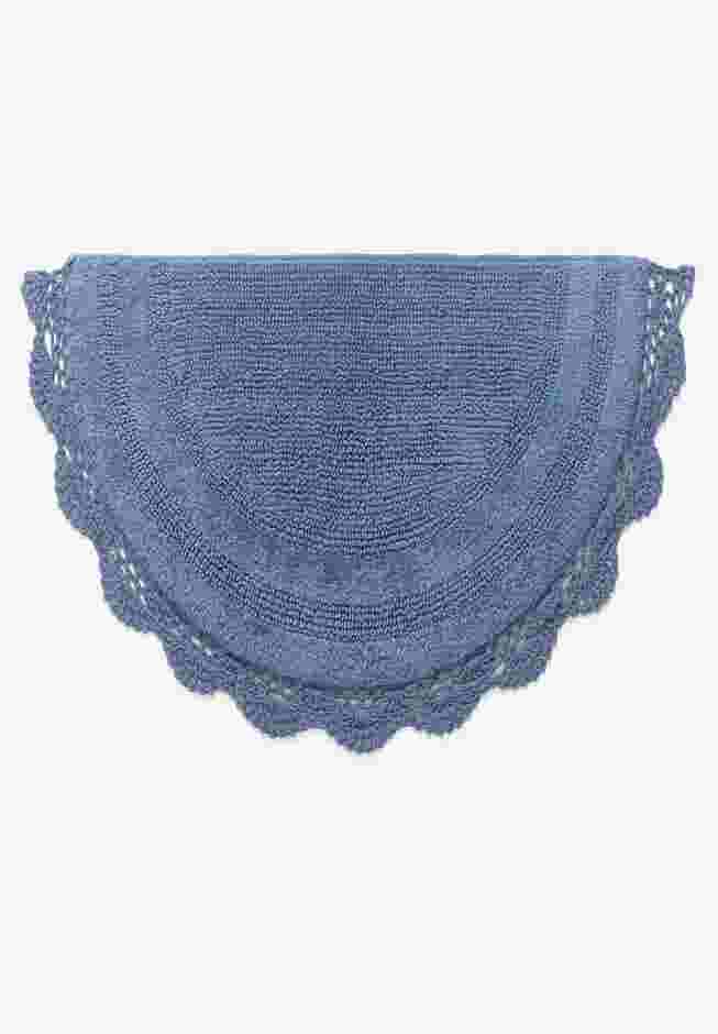 Half Round Reversible Crochet Bath Mat image number 0
