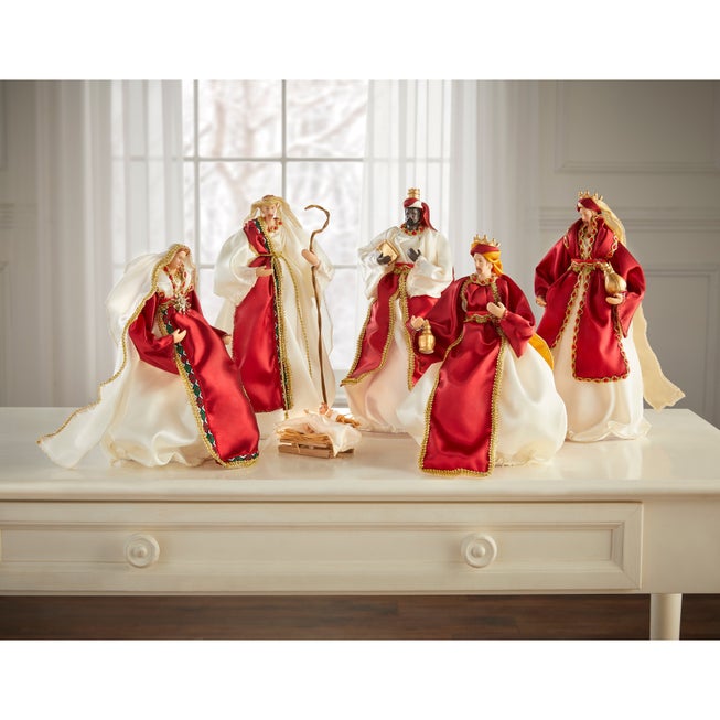 12"H Tabletop Nativity Scene, Set of 6 image number 0
