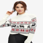 Fair Isle Mock Neck Sweater image number null