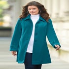 Plus Size Button Up Fleece Jacket image number null
