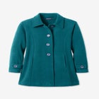 Plus Size Button Up Fleece Jacket image number null