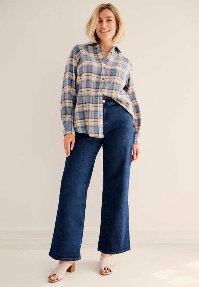 Stretch High-waist Wide Leg Jeans image number 3