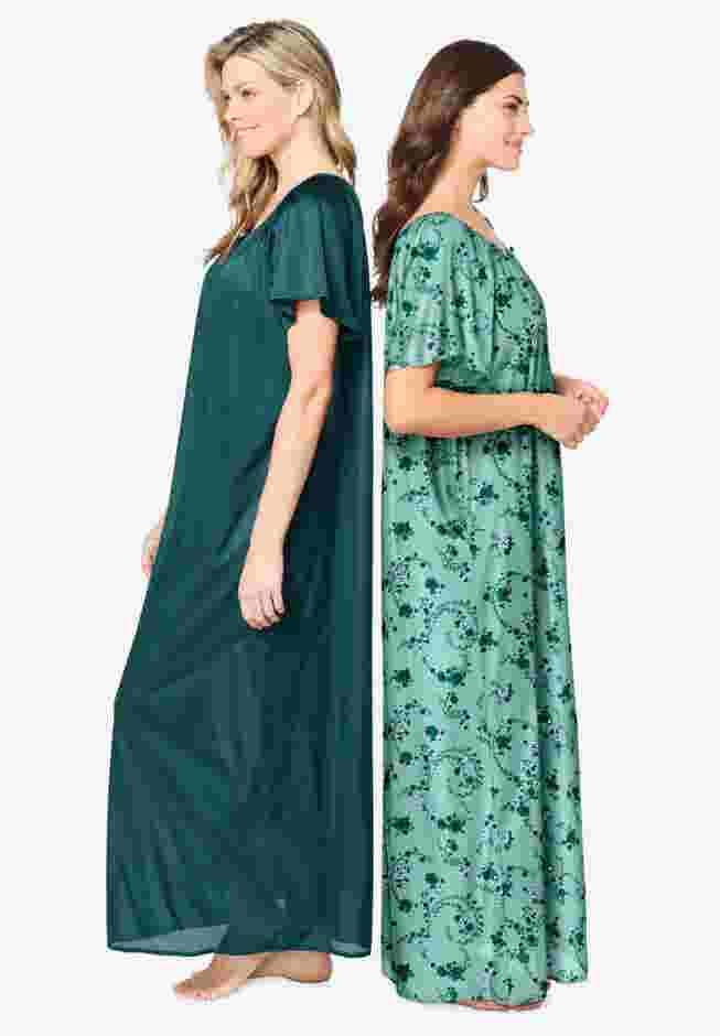 2-Pack Long Silky Gown image number 2