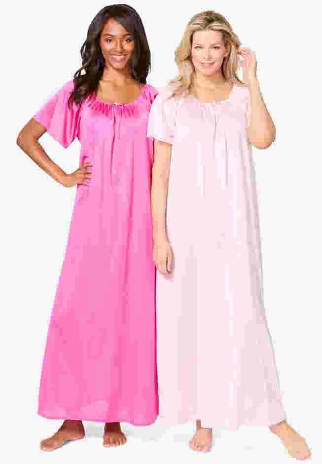 2-Pack Long Silky Gown image number 0