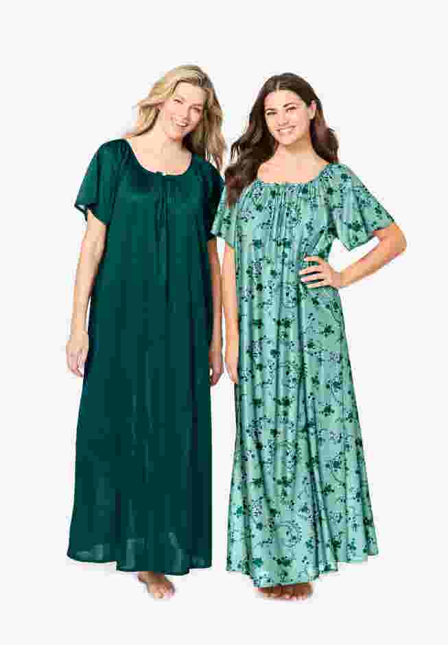 2-Pack Long Silky Gown image number 0