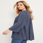 Acid Wash Peasant Blouse image number null