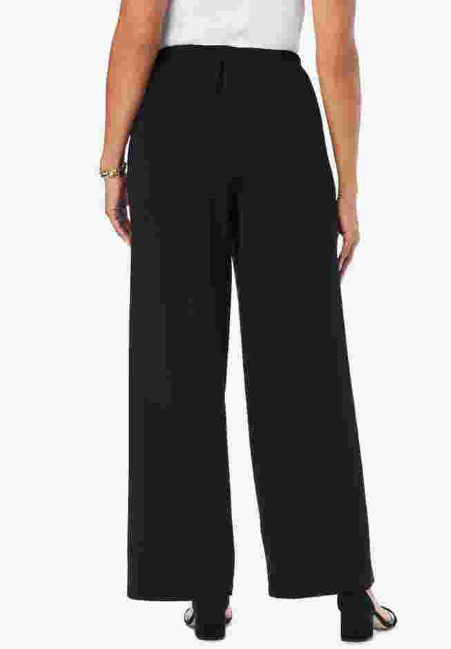 Stretch Knit Crepe Wide Leg Pant image number 1