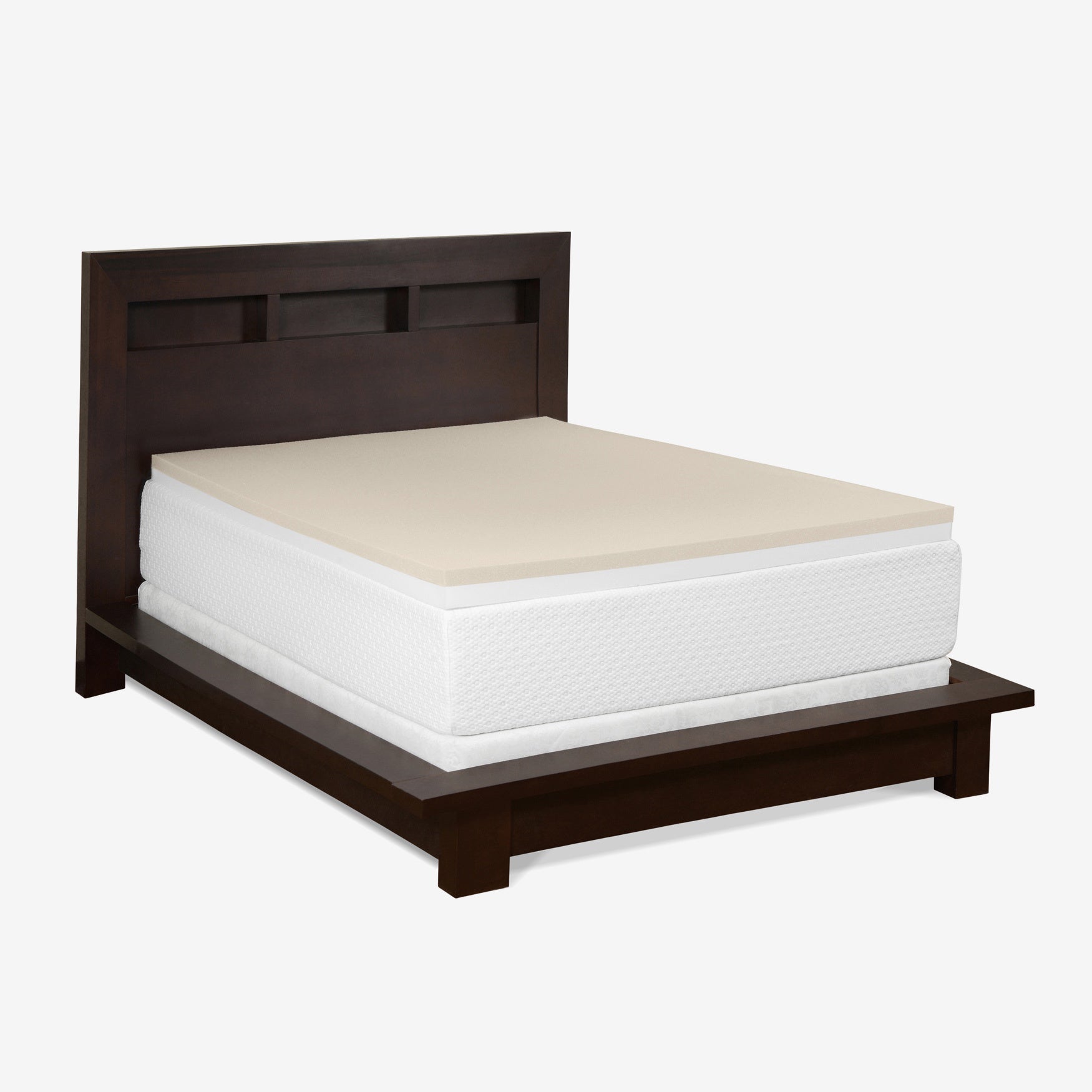 3" Gel Memory Foam Revitalizer Topper With Skirted Cover image number 1