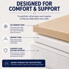 3" Gel Memory Foam Mattress Topper with Velour Cover image number null