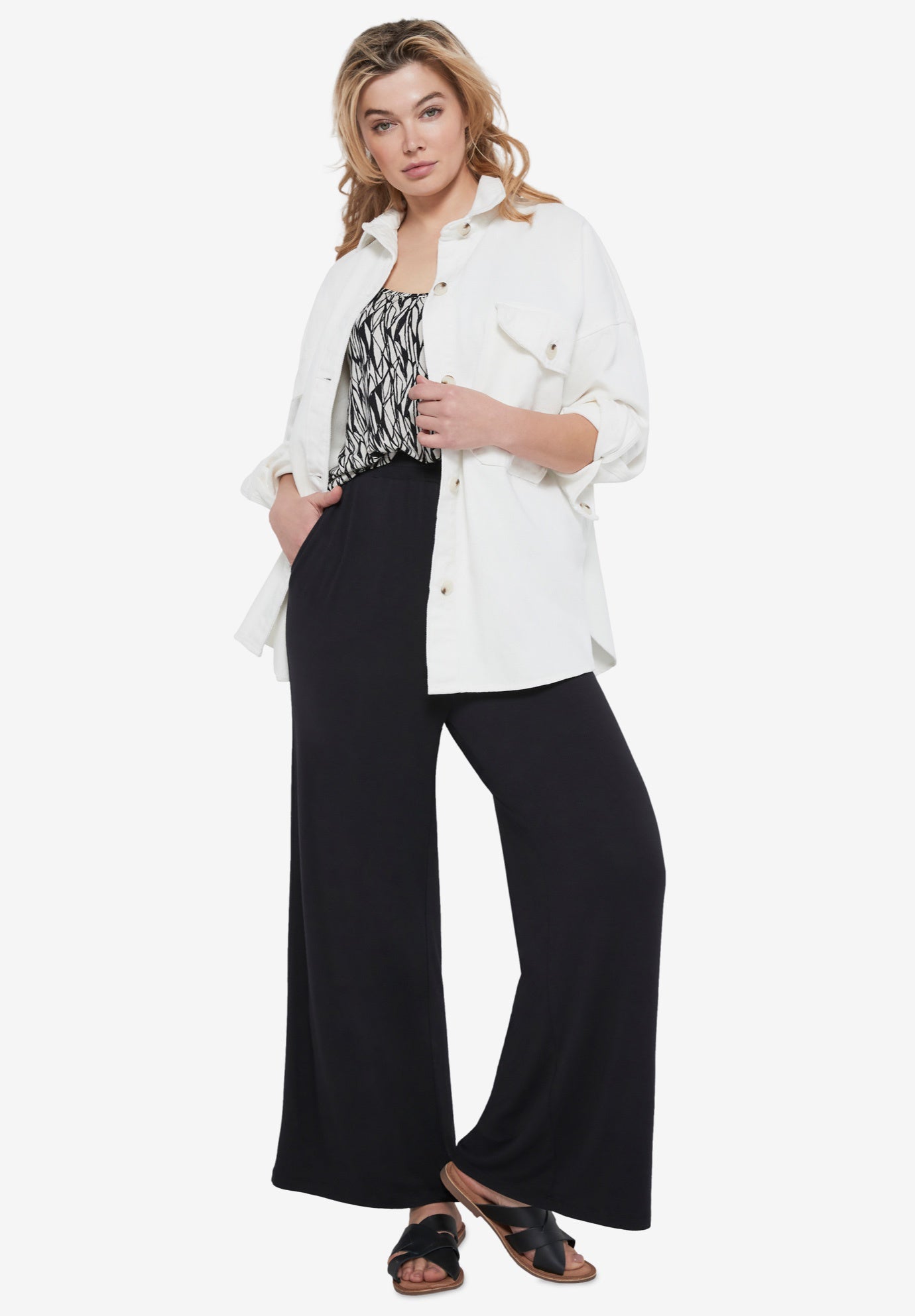 Oversized Denim Shirt Jacket image number 3