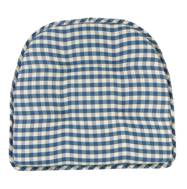 Gingham Gripper® Chair Cushion image number 0