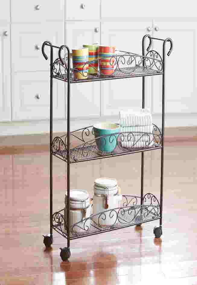 3-Tier scroll Rolling Cart image number 0