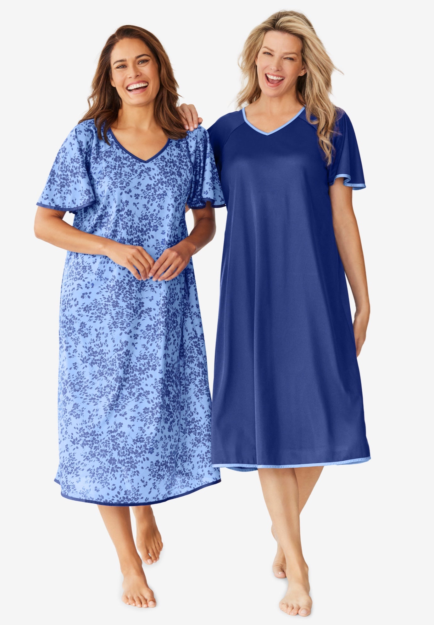 2-Pack Short Silky Gown image number 0