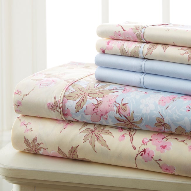 6-pc Traditional Floral Sheet Set image number 0