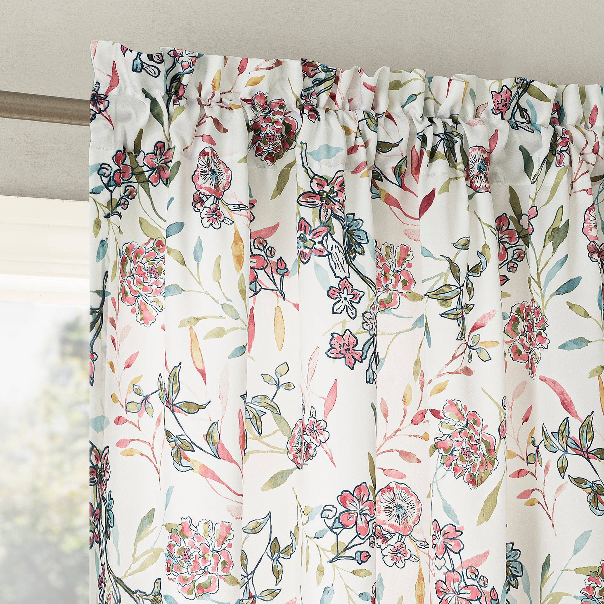 Sun Zero&trade; Lily Garden Textured Rod-Pocket Panel image number 2