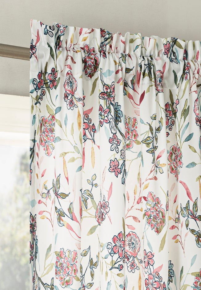 Sun Zero&trade; Lily Garden Textured Rod-Pocket Panel image number 2