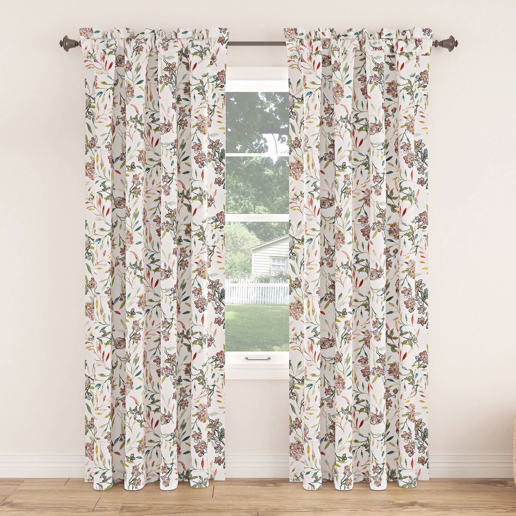 Sun Zero&trade; Lily Garden Textured Rod-Pocket Panel image number 0