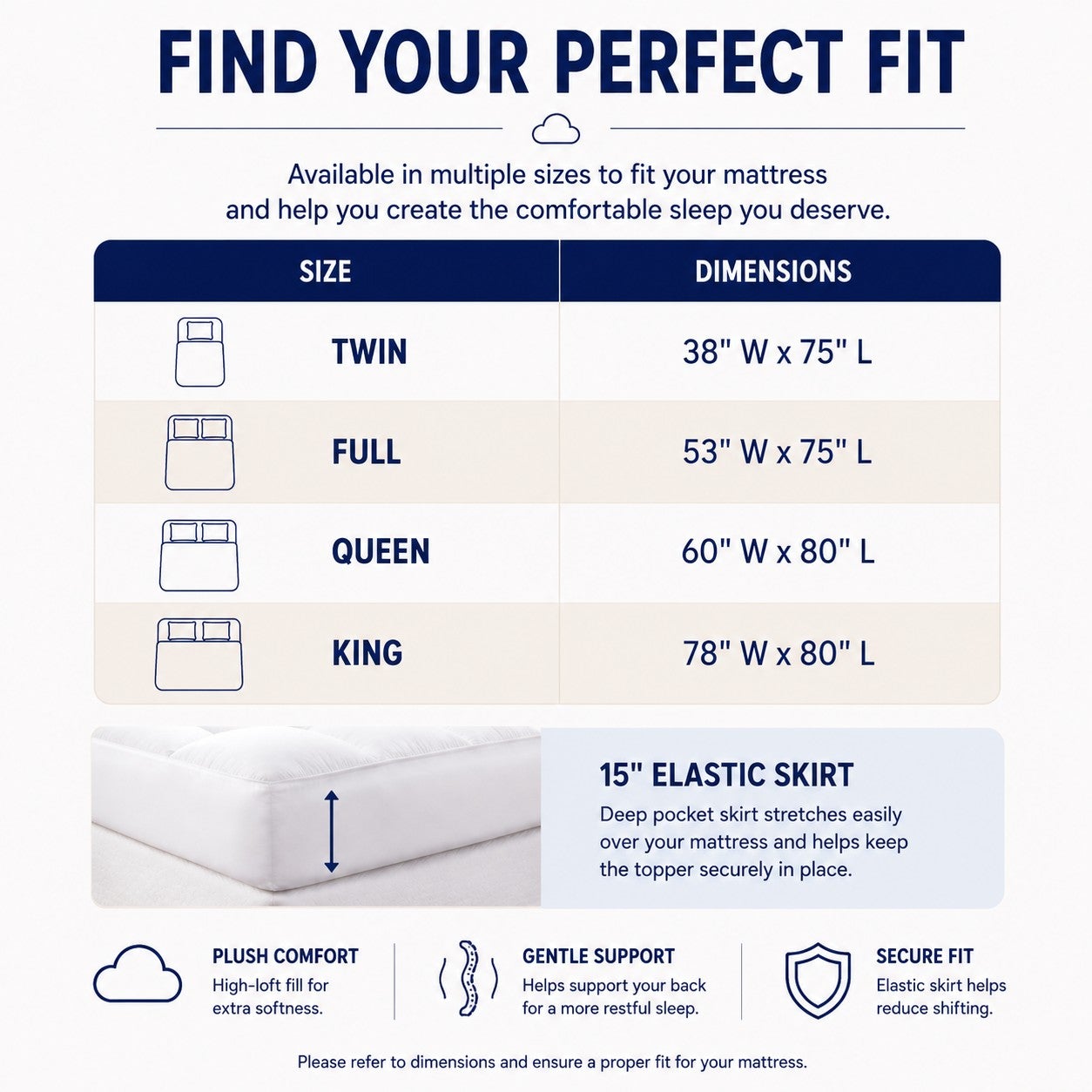 Lumbar Support Mattress Topper image number 3