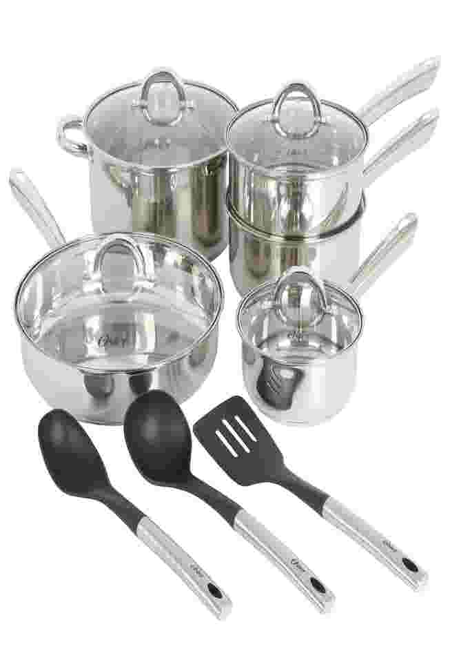 12-Piece Stainless Steel Cookware & Kitchen Tool Set image number 2