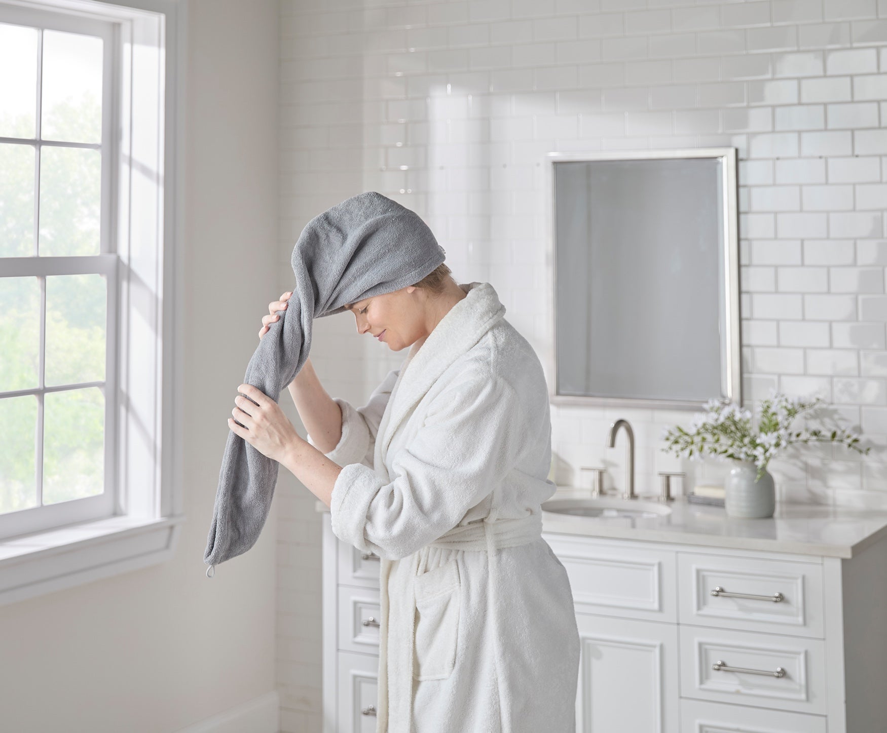  Microfiber Hair Wrap, 2-Pk. image number 3