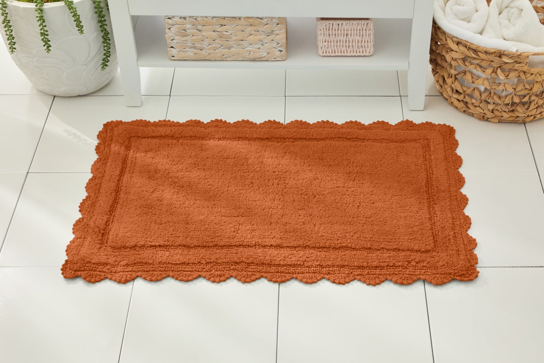 Rectangle Crochet Bath Mat image number 0