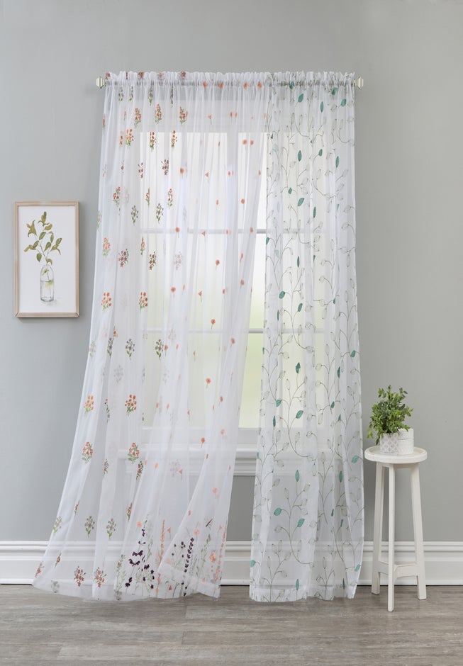 Allover Embroidered Voile Panel image number 1