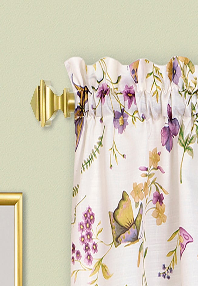 Alba Curtain Rod &mdash; Metal Rod with Deluxe PVC Finials image number 3