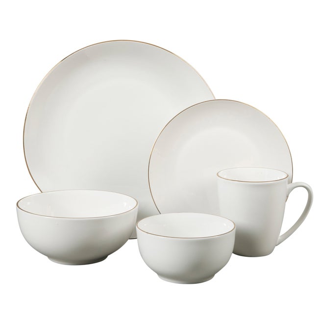 Ogalla 30-Piece Dinnerware Set with Gold Rim image number 2