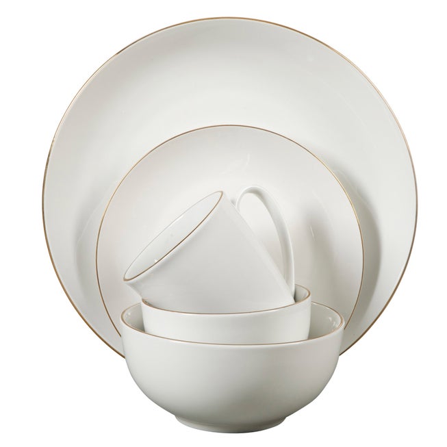 Ogalla 30-Piece Dinnerware Set with Gold Rim image number 3