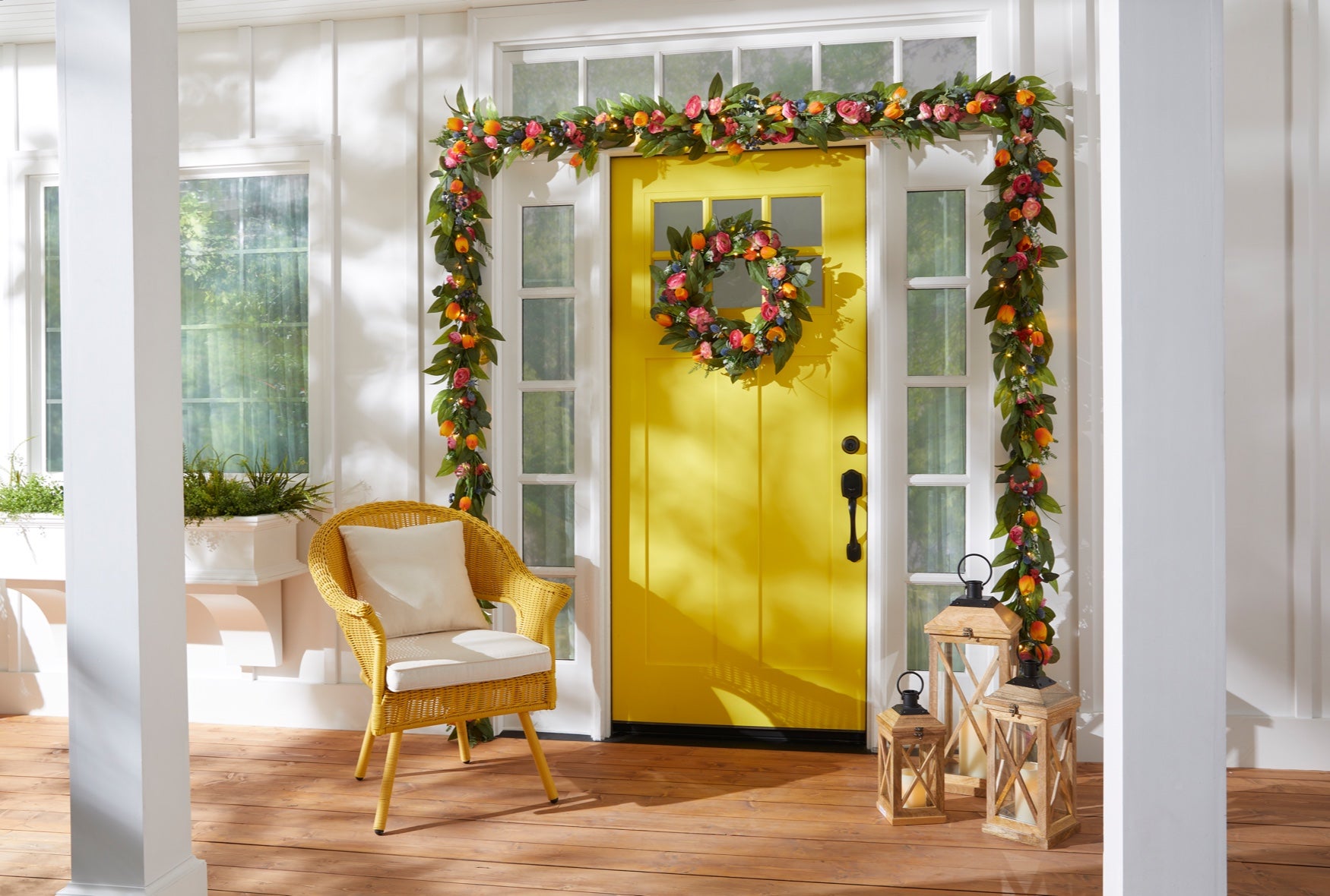  Pre-Lit Botanical Bliss 24&rdquo; Wreath image number 0