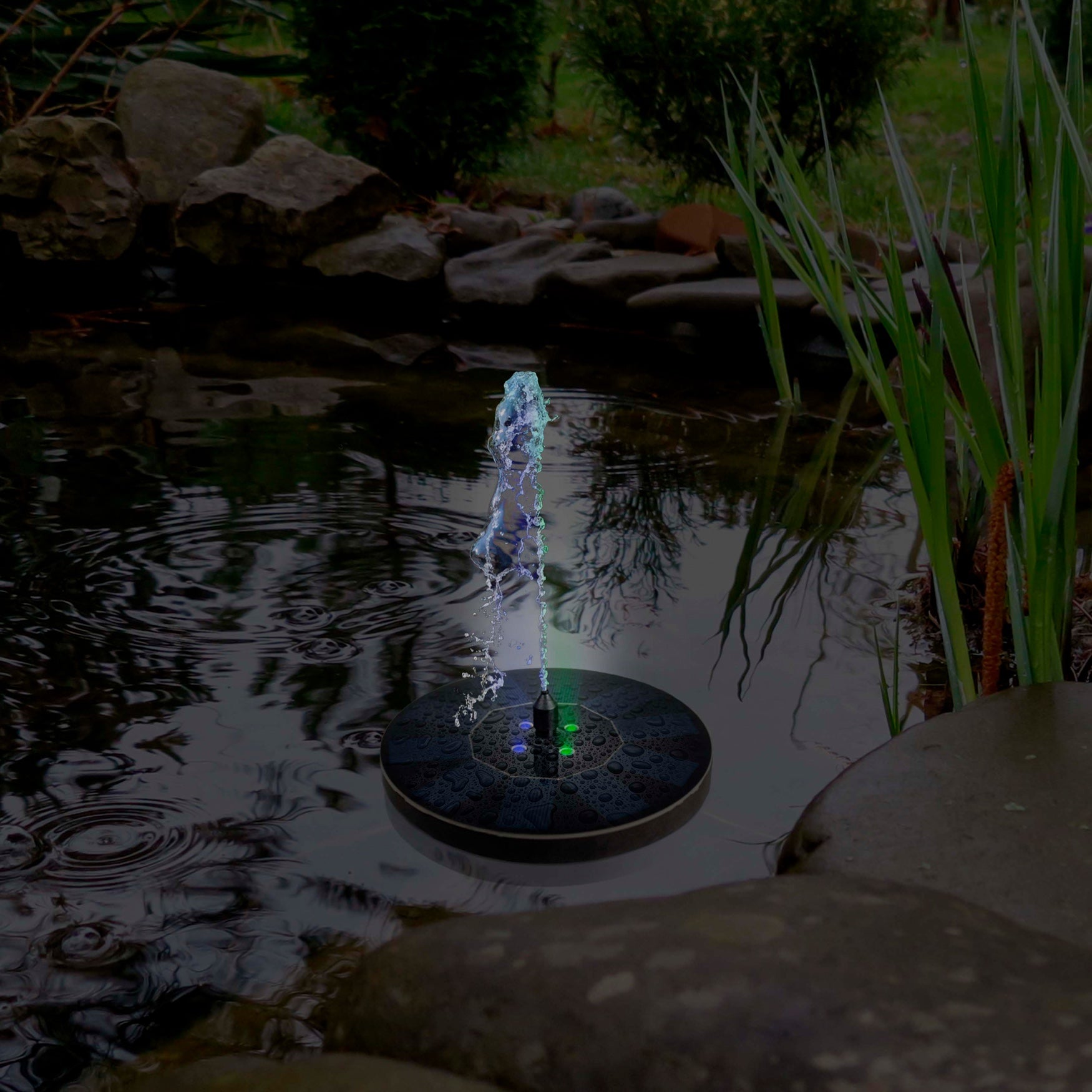 Solar Color-Changing Water Fountain image number 3