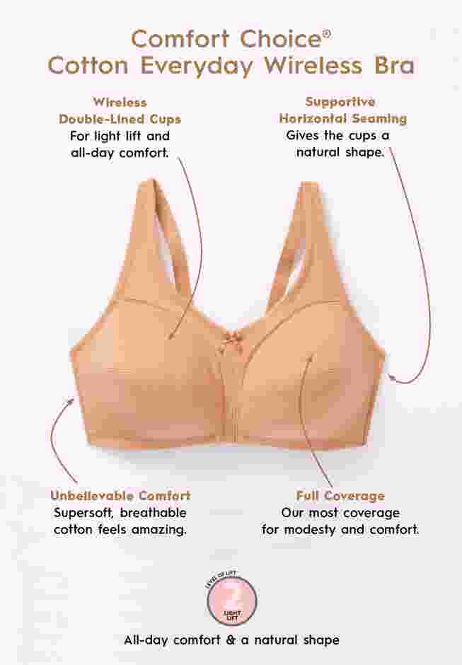 3-Pack Cotton Wireless Bra image number 4
