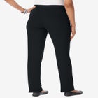 Plus Size Soft Knit Relaxed Pull-On Straight Leg Pant image number null