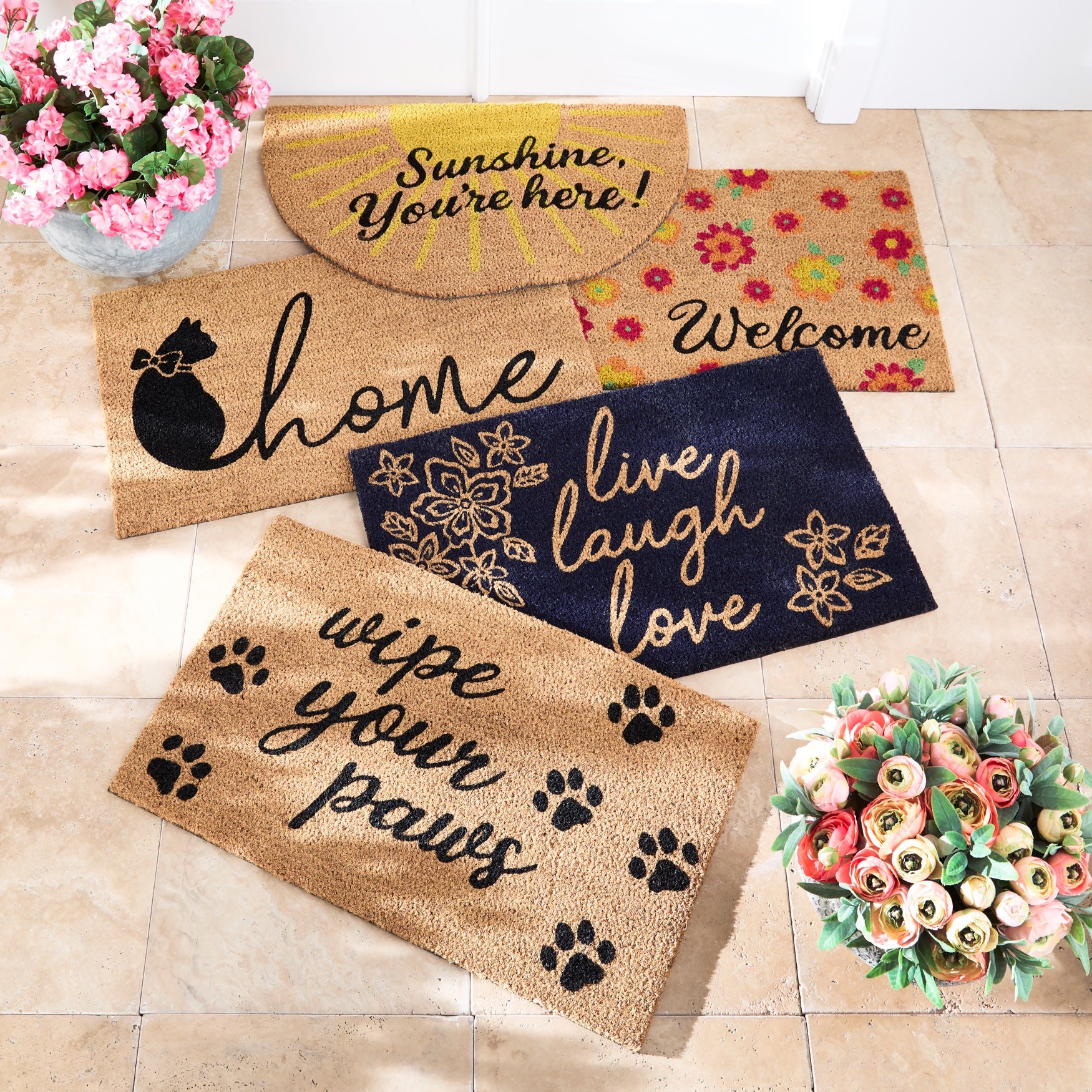 Vinyl Back Outdoor Coir Doormats (Exclusively Designed by Brylane Home) image number 1