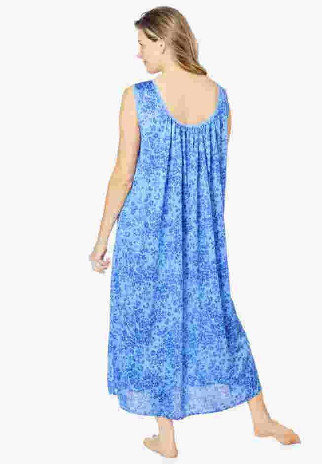 Long Tricot Knit Nightgown image number 1