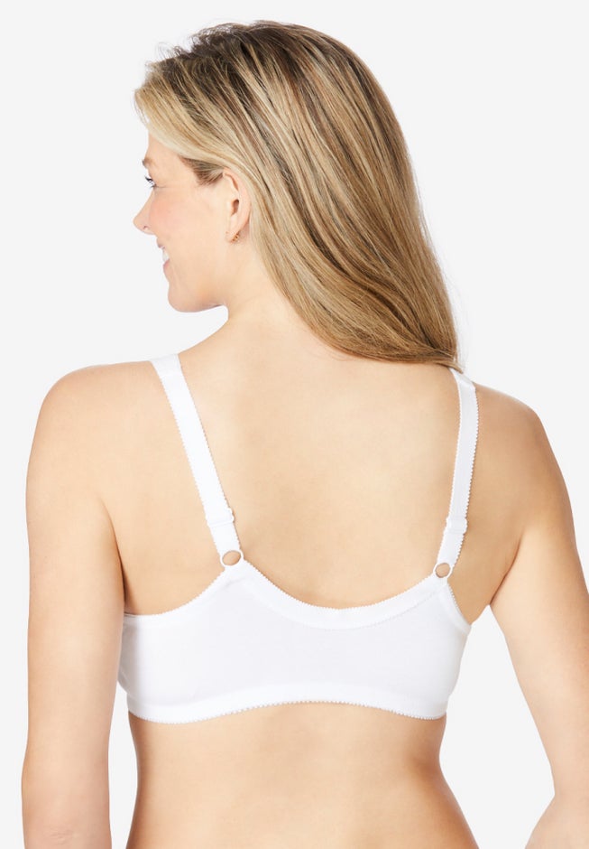Cotton Front-Close Wireless Bra image number 1