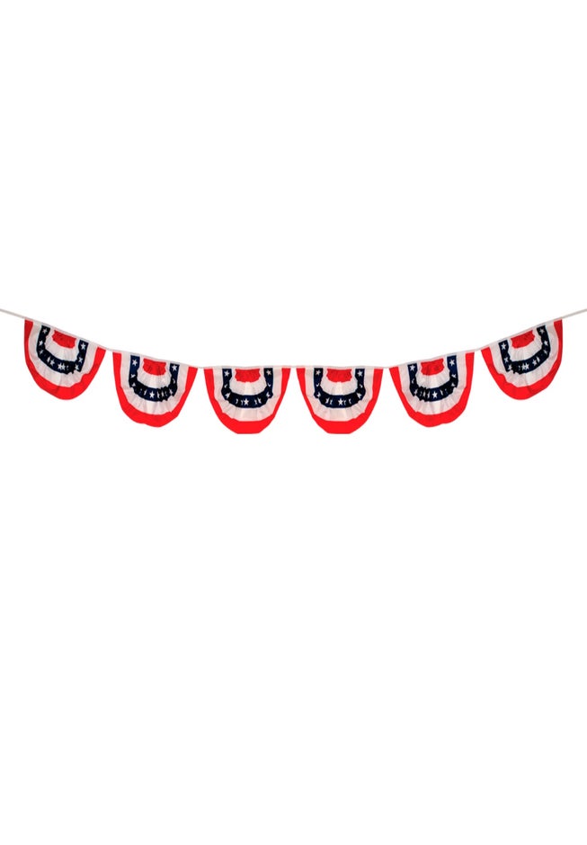 Pleated Patriotic Bunting Fan image number 3