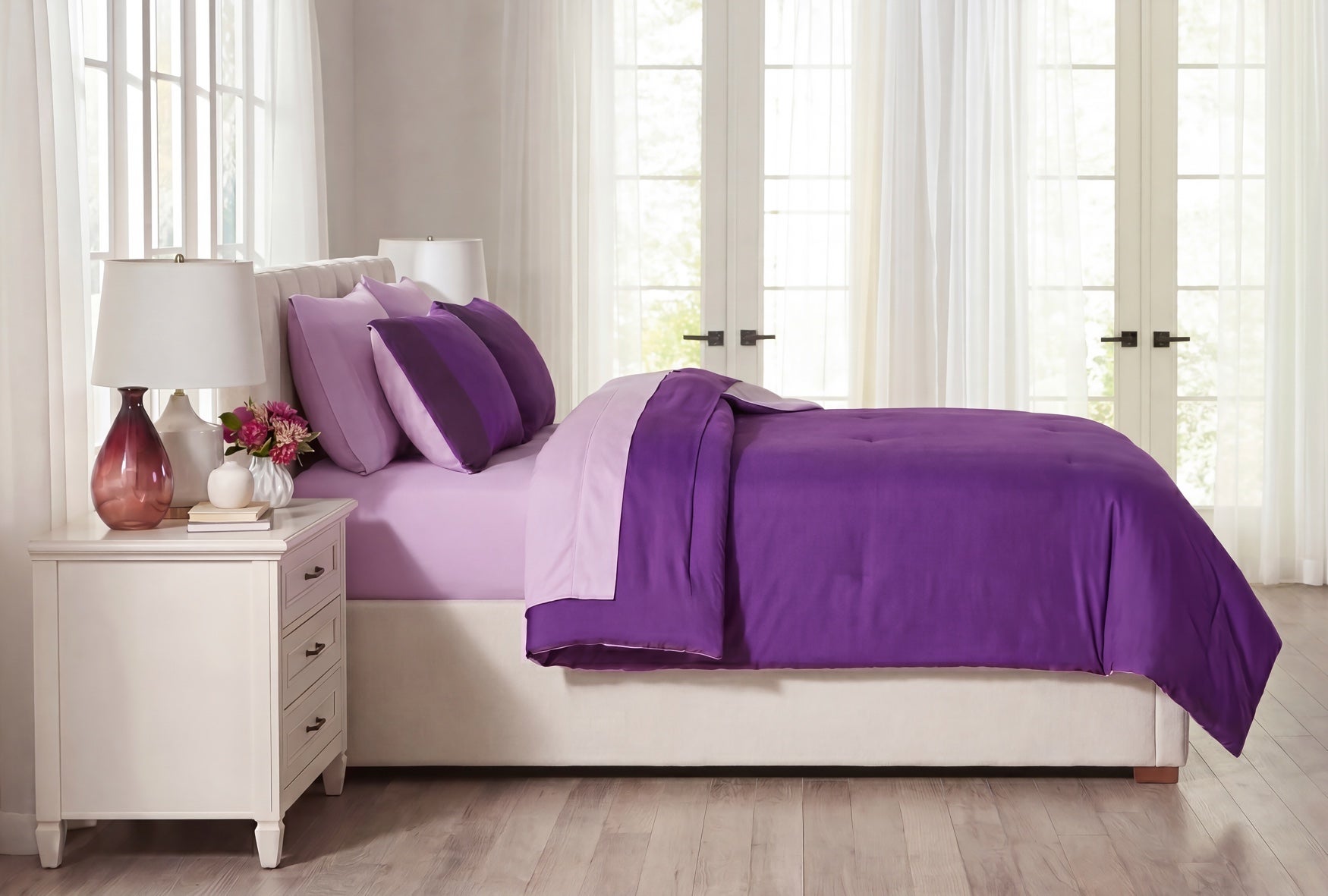 BH Studio 3-Pc. Jersey Knit Reversible Comforter Set image number 1