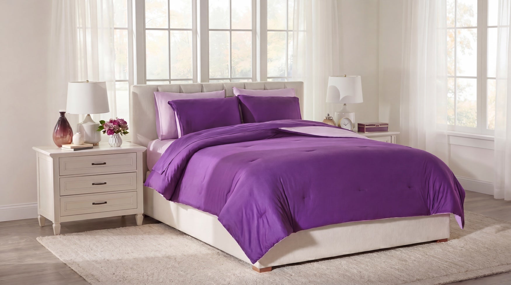 BH Studio 3-Pc. Jersey Knit Reversible Comforter Set image number 3