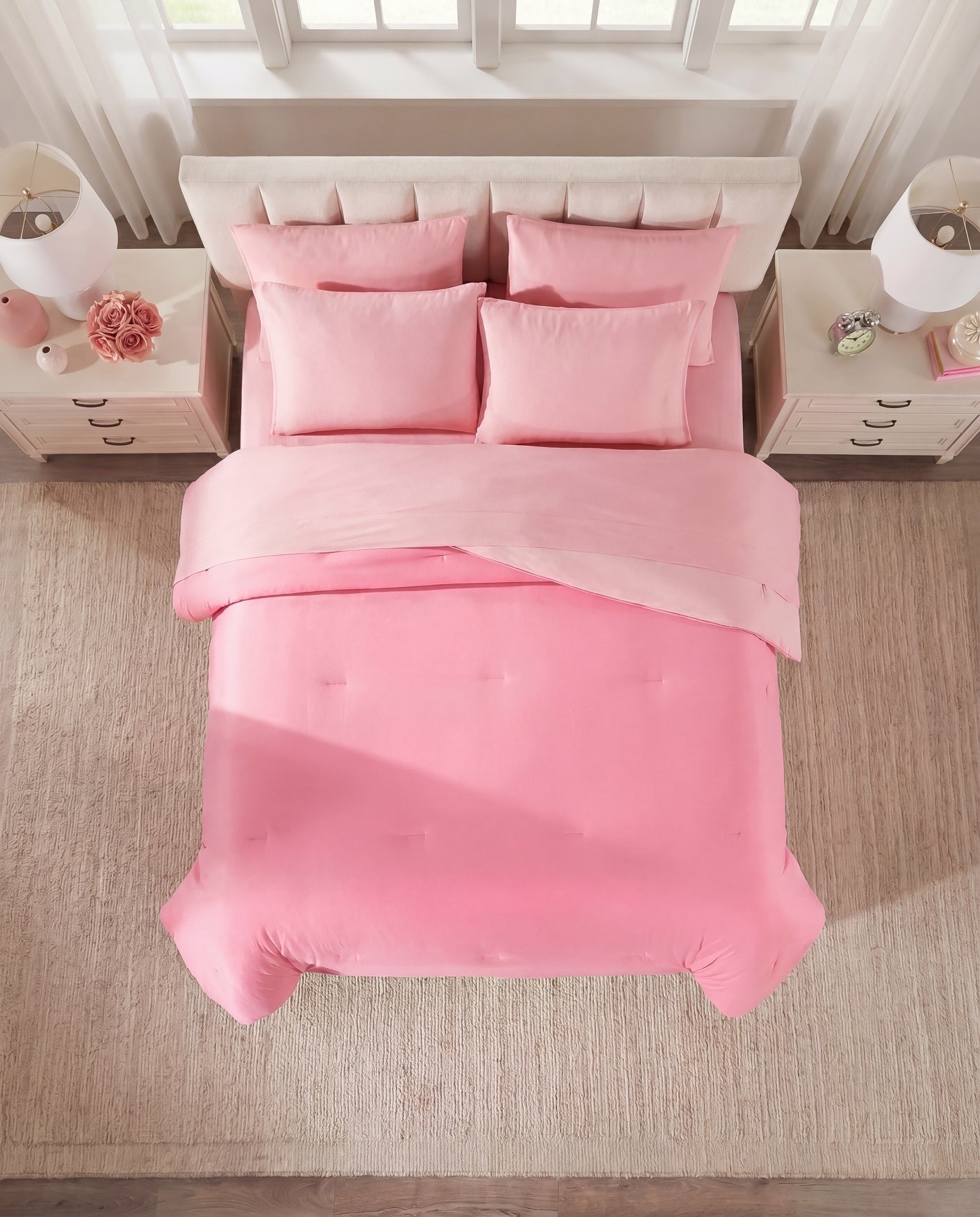 BH Studio 3-Pc. Jersey Knit Reversible Comforter Set image number 2
