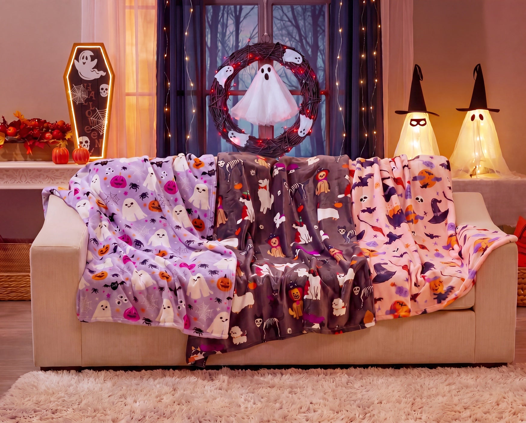 Plush Flannel Throw Blanket image number 3