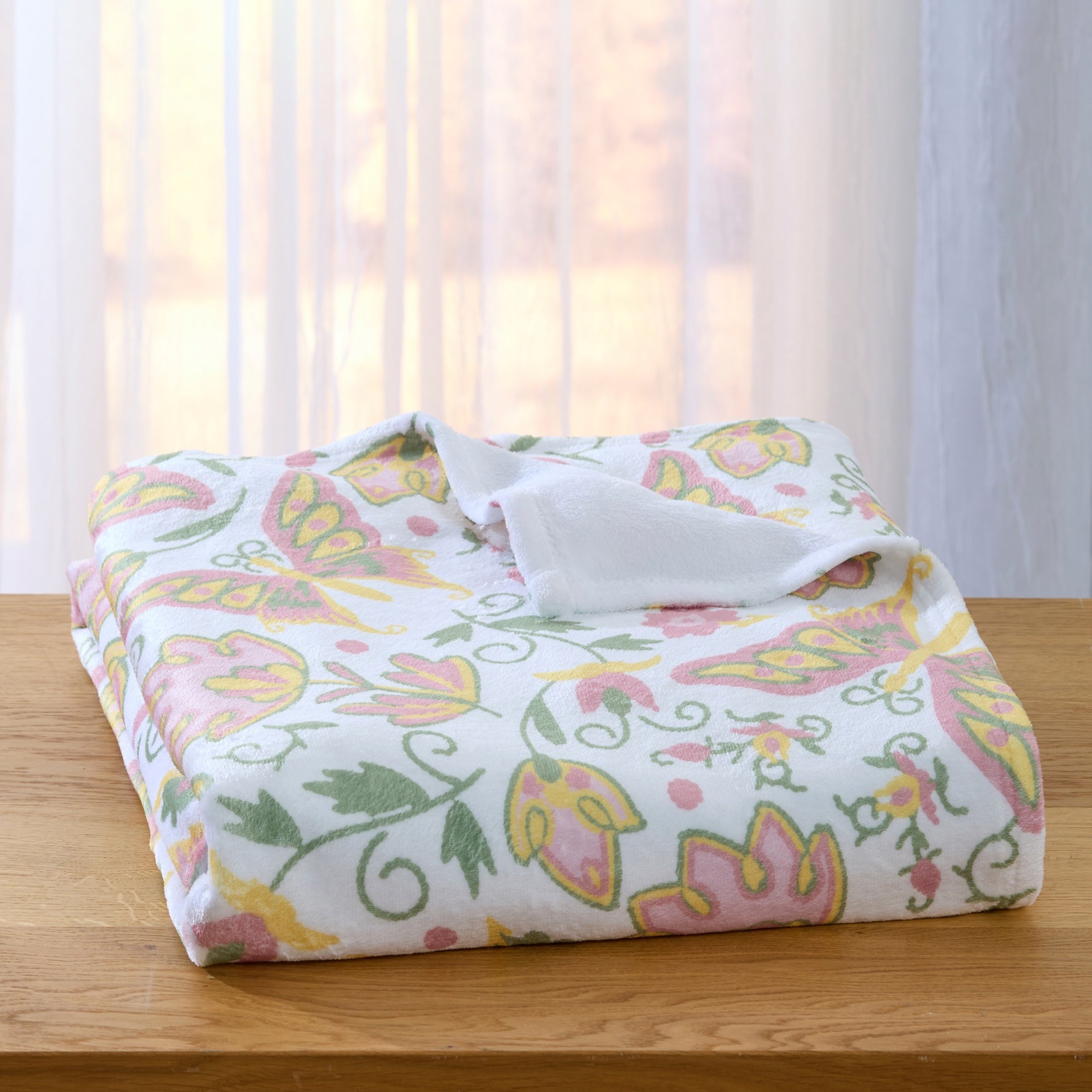 Butterfly Bloom Plush Blanket image number 1