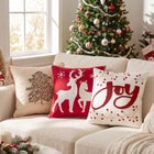 Embroidered Decorative Holiday Pillow 20" x 20" image number 1