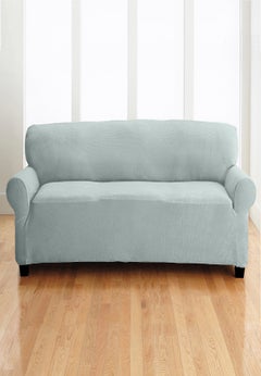 Stretch Velvet Slipover Extra Long Sofa