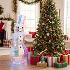 4 Ft. Pre-lit Prismatic Snowman image number 5